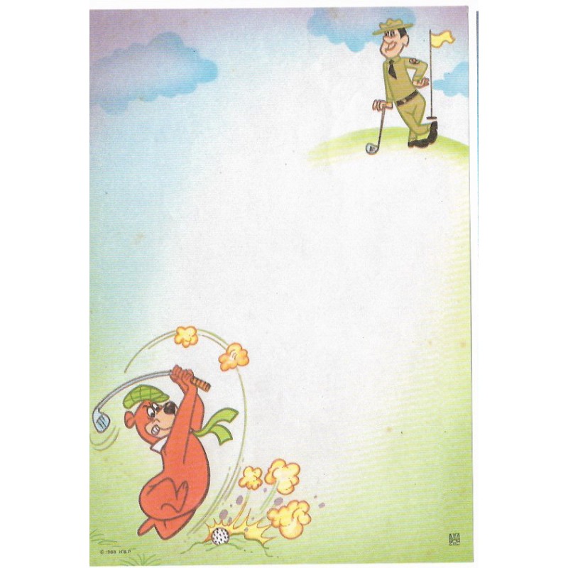 Ano 1988. Papel de Carta Zé Colmeia 04