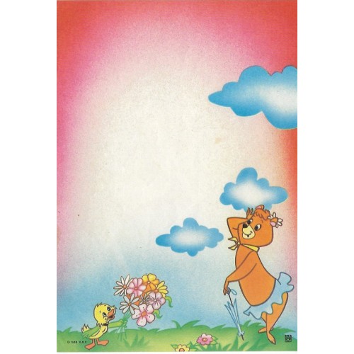 Ano 1988. Papel de Carta Zé Colmeia 03