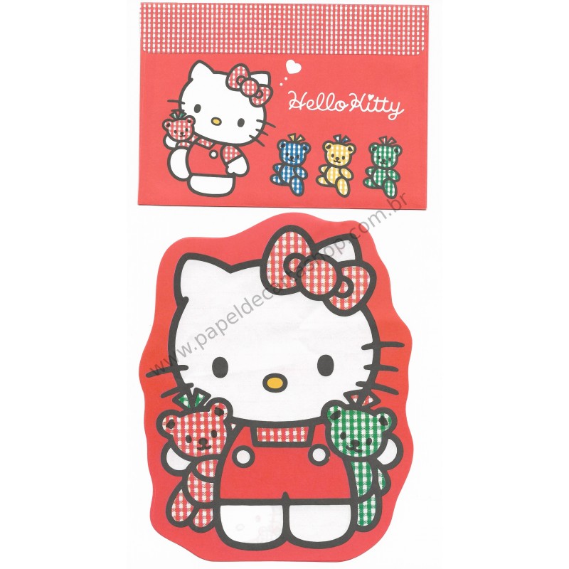 Ano 1994. Conjunto de Papel de Carta Hello Kitty DC CVM Sanrio