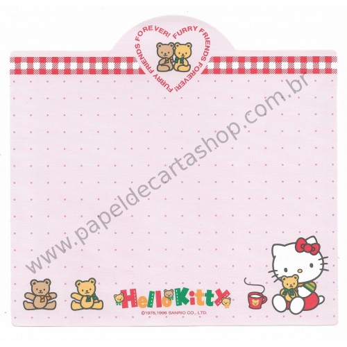 Ano 1996. Conjunto de Papel de Carta Hello Kitty VM Ade Sanrio