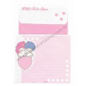 Conjunto de Papel de Carta Little Twin Stars Antigo Sanrio Soft Paper