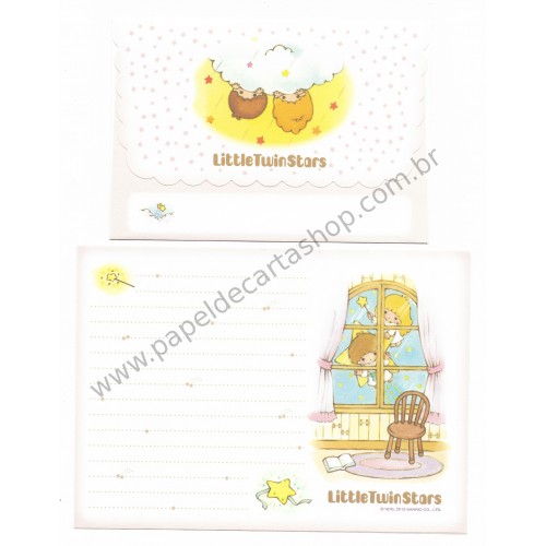 Ano 2013. Conjunto de Papel de Carta Little Twin Stars Hello Sanrio