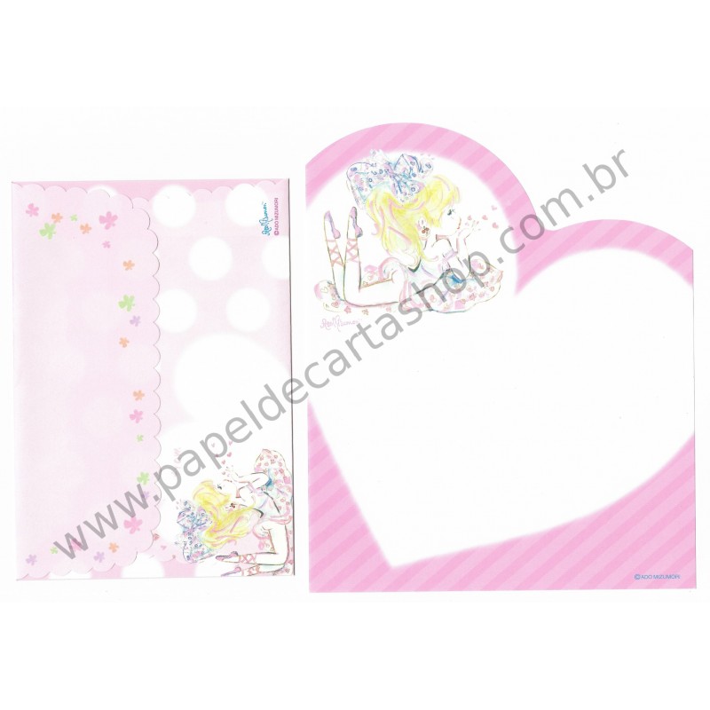 Conjunto de Papel de Carta com envelope ADO MIZUMORI 0001