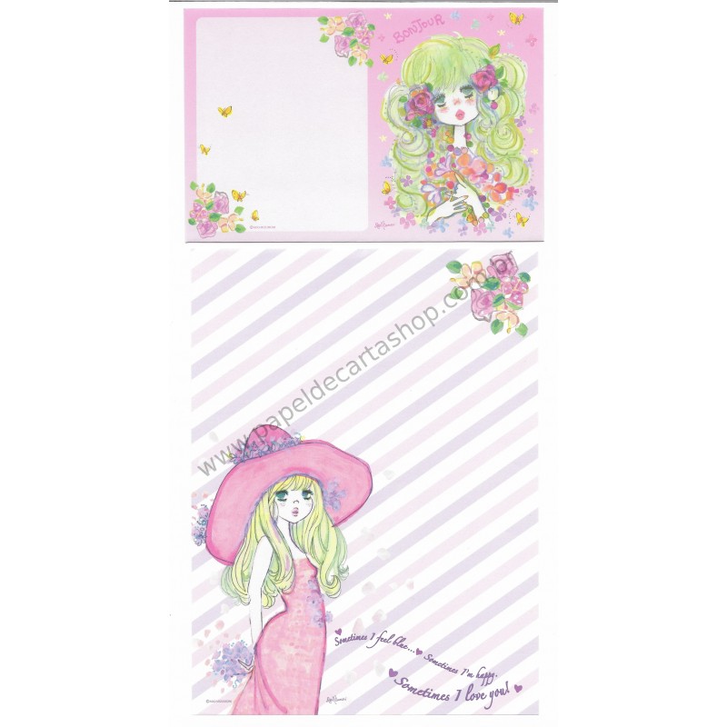 Conjunto de Papel de Carta com envelope ADO MIZUMORI 0009