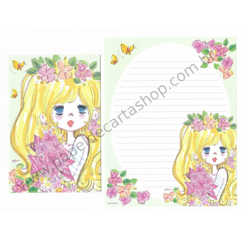 Conjunto de Papel de Carta com envelope ADO MIZUMORI 0022