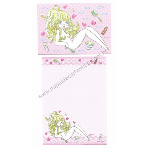 Conjunto de Mini-Papel de Carta com envelope ADO MIZUMORI 0027