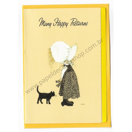 Notelette Antigo IMPORTADO G AM Holly Hobbie Many Happy Returns