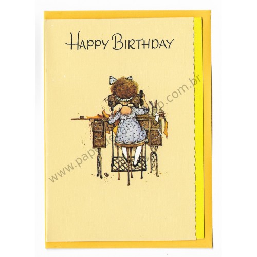 Notelette Antigo IMPORTADO G AM Holly Hobbie Happy Birthday