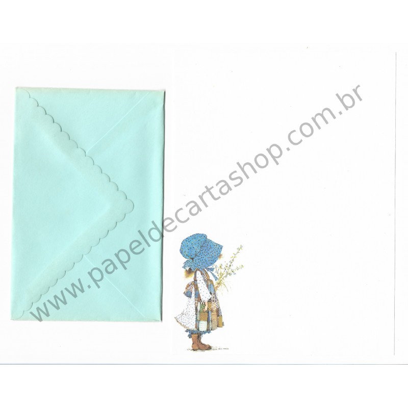 Conjunto de Papel de Carta Antigo Importado Holly Hobbie M39