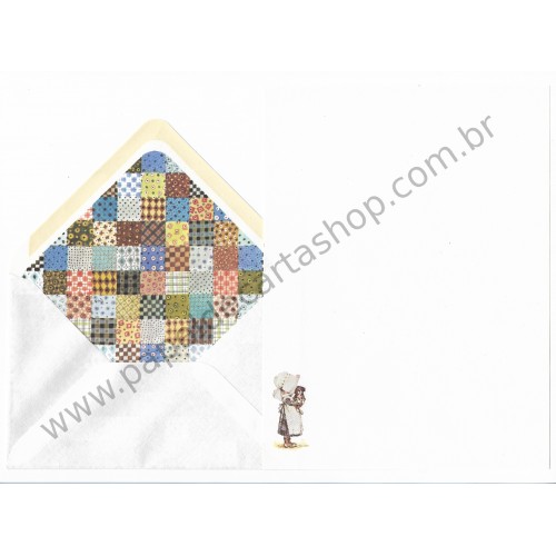 Conjunto de Papel de Carta Antigo Importado Holly Hobbie M43