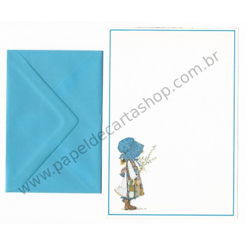 Conjunto de Papel de Carta Antigo Importado Holly Hobbie M45