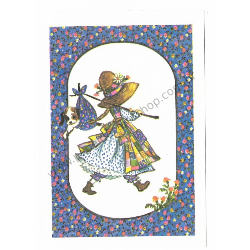 Cartão Postal ANTIGO COM SELINHO Holly Hobbie AZ