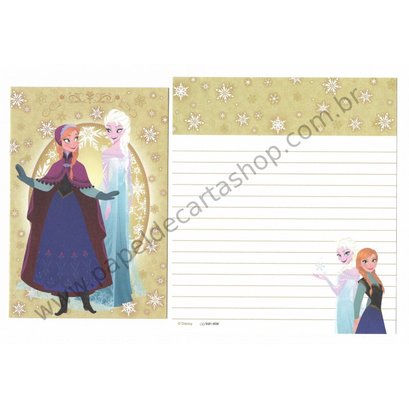 Conjunto de Papel de Carta Disney Frozen - Elsa & Anna (ND2)