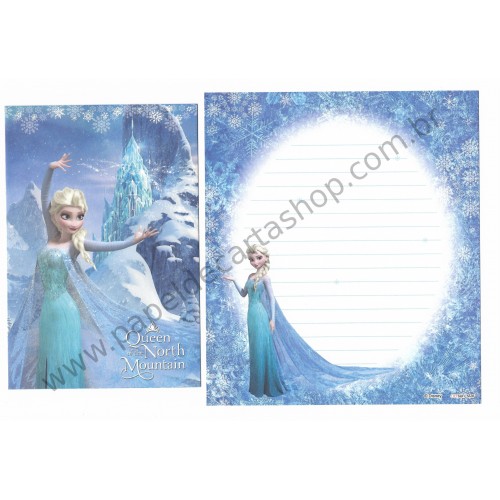 Kit 2 Conjuntos de Papel de Carta Disney Frozen Queen of the North Mountain