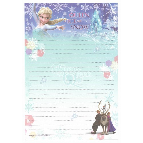 Conjunto de Papel de Carta Grande Disney Frozen - Queen Of the North Mountain