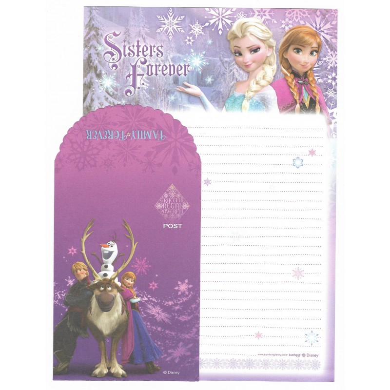 Conjunto de Papel de Carta Grande Disney Frozen - Sister Forever