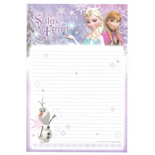 Conjunto de Papel de Carta Grande Disney Frozen - Sister Forever