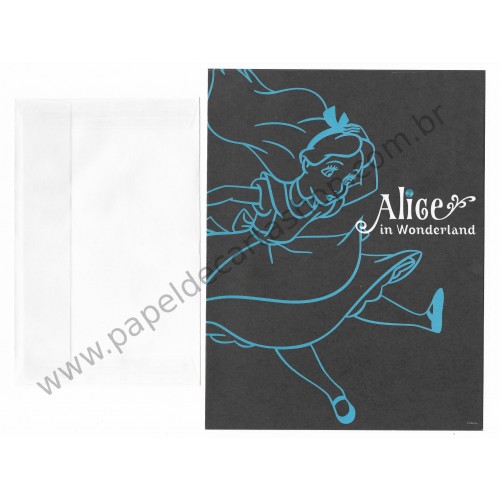 Conjunto de Papel de Carta Disney Alice in Worderland (Black)