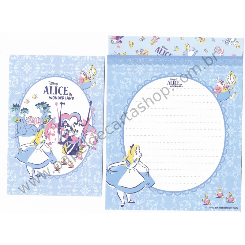 Conjunto de Papel de Carta Disney Alice in Worderland (Dupla)