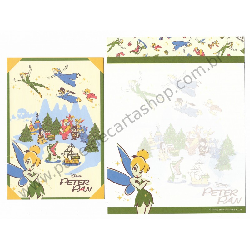 Kit 2 Conjuntos de Papel de Carta Disney Peter Pan