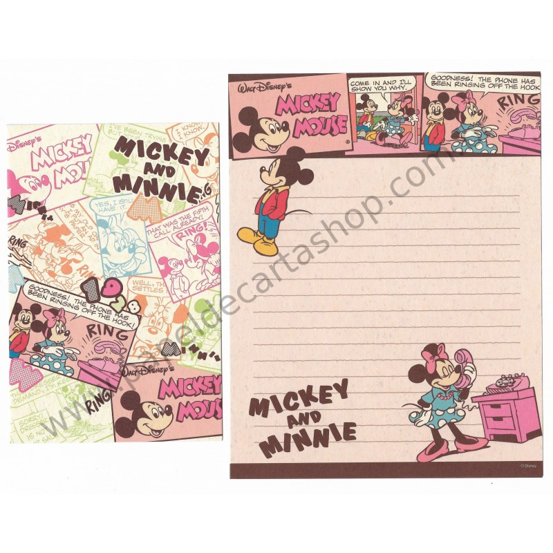 Conjunto de Papel de Carta Disney Mickey & Minnie Ring Color