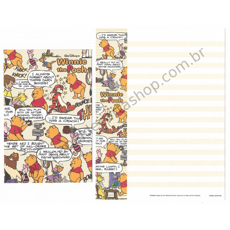 Conjunto de Papel de Carta Disney Winnie The Pooh (LA1) - Kamio