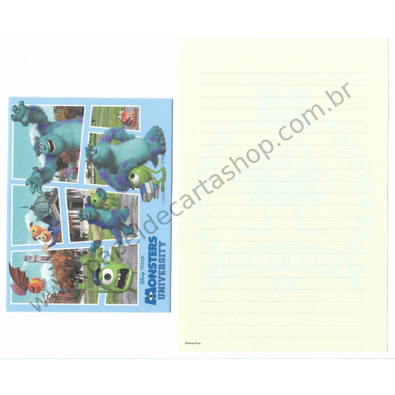 Conjunto de Papel de Carta Disney/Pixar Monsters University - Oozma Kappa OK