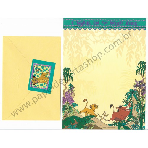 Conjunto de Papel de Carta Disney Lion King Wild Side - Hallmark