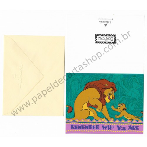 Cartão Disney Lion King Remember Who You Are - Hallmark