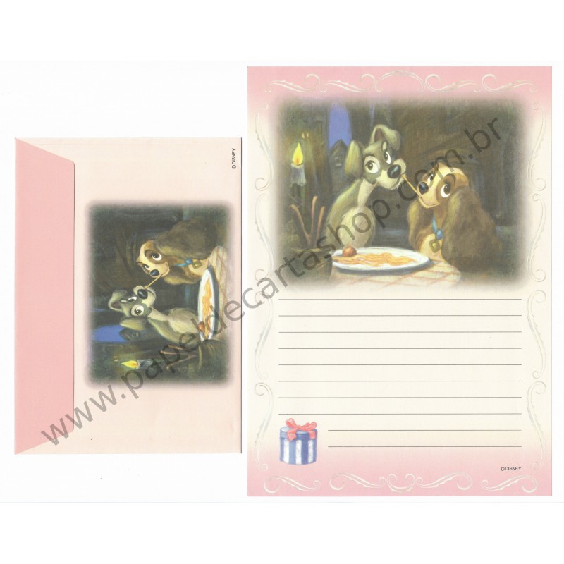 Conjunto de Papel de Carta Disney Lady and the Trump