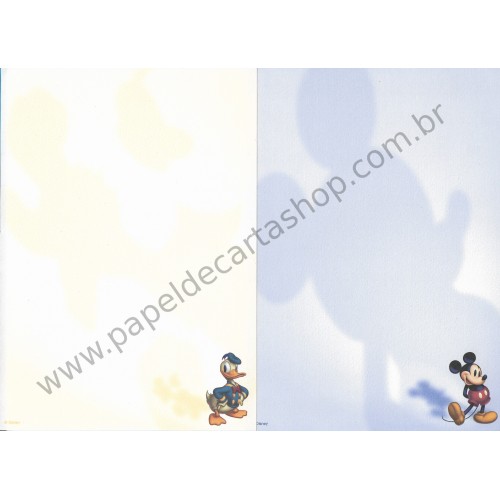 Conjunto de Papel de Carta Disney Mickey & Donald Dupla AZ