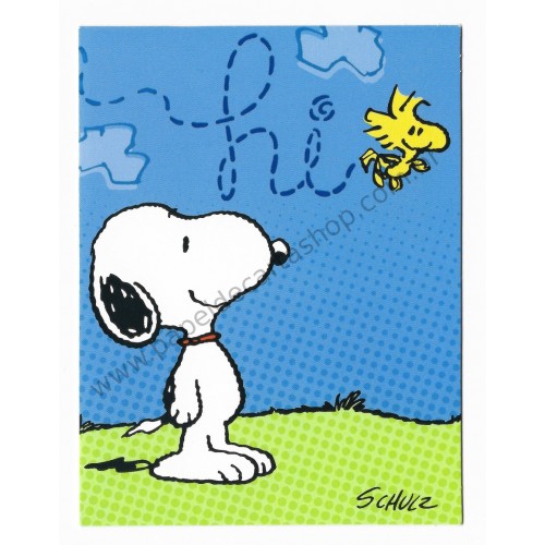 Notecard Cartão ANTIGO Importado Snoopy Hi! - Hallmark Cards