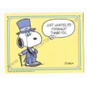 Notecard Cartão ANTIGO Importado Snoopy Thank You (CLL) - Hallmark Cards