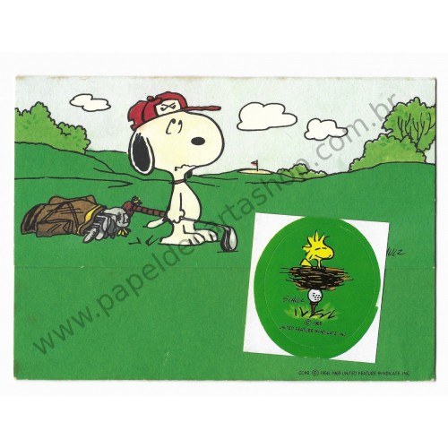  ANTIGO IMPORTADO COM SELINHO PARA COLAR Snoopy Golf Hmk