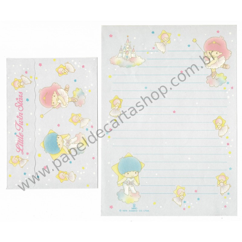 Conjunto de Papel de Carta Antigo Little Twin Stars (AZ) - Soft Paper