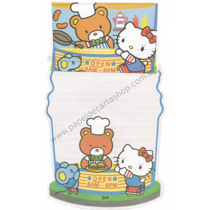 Conjunto de Papel de Carta Antigo Hello Kitty - Yau Lin