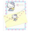 Conjunto de Papel de Carta Hello Kitty (AM/AZ) Sanrio - GRAFONS