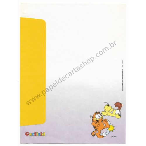 Anos 80. Conjunto de Papel de Carta Garfield N.50006-4