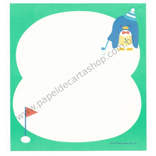 Ano 1983. Conjunto de Papel de Carta Tuxedosam Golf Vintage Sanrio