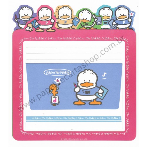 Ano 1993. Kit 3 Conjuntos de Papel de Carta Pekkle Q Vintage Sanrio