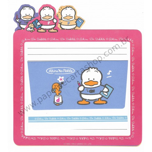 Ano 1993. Kit 3 Conjuntos de Papel de Carta Pekkle Q Vintage Sanrio