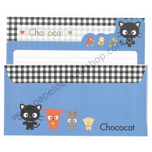 Ano 1999. Conjunto de Papel de Carta Chococat XZ Antigo (Vintage) Sanrio