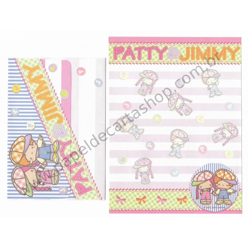 Ano 2003. Conjunto de Papel de Carta Patty & Jimmy RSLA Sanrio