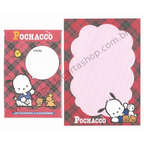 Ano 1996. Conjunto de Papel de Carta Pochacco PVM Vintage Sanrio