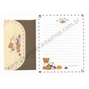 Ano 1995. Conjunto de Papel de Carta Mr Bear's Dream Antigo (Vintage) Sanrio