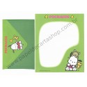 Ano 1995. Conjunto de Papel de Carta Pochacco CVD Vintage Sanrio