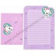 Ano 1990. Conjunto de Papel de Carta Spottie Dottie ROSA Sanrio