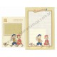 Ano 1985. Conjunto de Papel de Carta Vaudeville Duo RB Vintage Sanrio