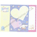 Ano 2005. Kit com 3 Papéis de Carta Cinnamoroll Lilás Sanrio