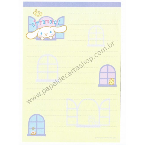 Ano 2005. Kit com 3 Papéis de Carta Cinnamoroll Lilás Sanrio